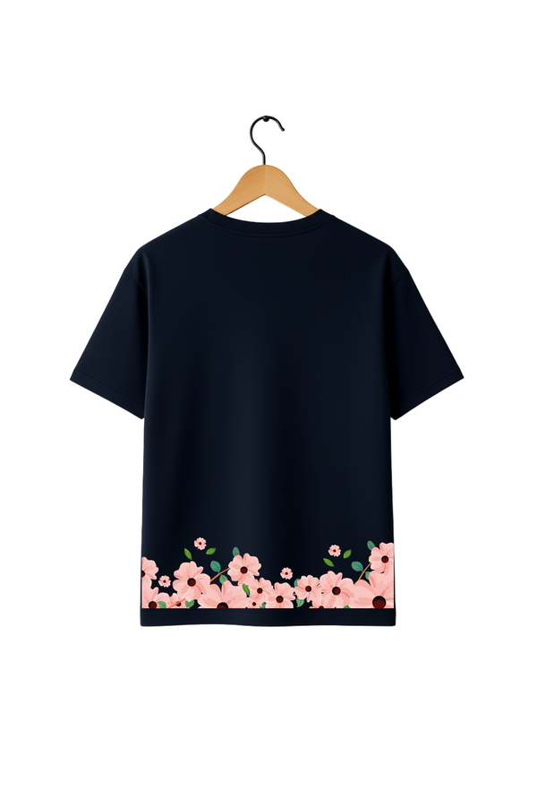 Beautiful Flower Design Oversize T-shirt