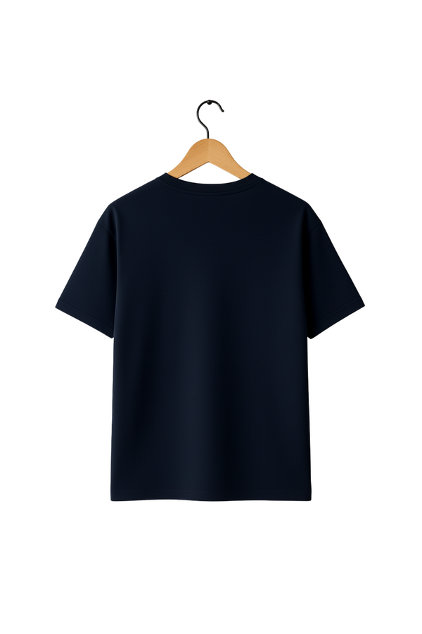 Plain Navy Blue Oversize T-shirt For Man's & Women's