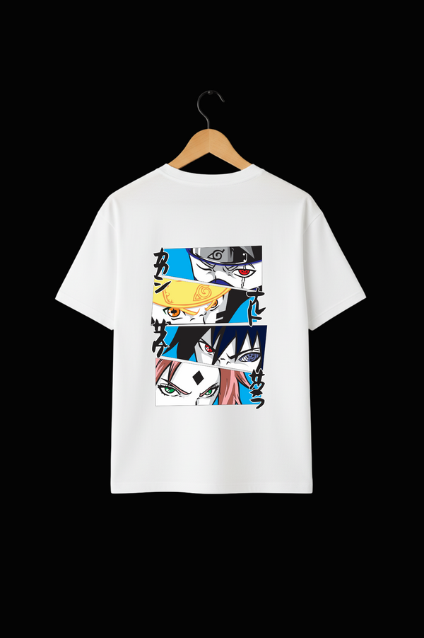 Men's Naruto Team 7 Ultimate Battle Stance Oversize T-shirt
