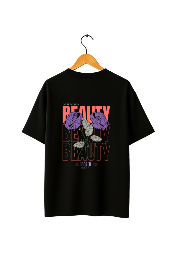 Beautiful Rose Graphic Design Oversize T-shirt