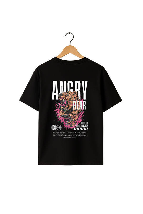 Angry Bear Beautiful Graphic Oversize T-shirt