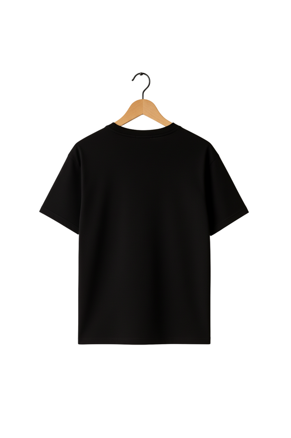 Plain Black Oversize T-shirt for Men's & Women's