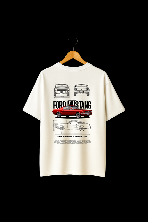 Ford Mustang Fastback 1965 Graphic Oversize T-shirt