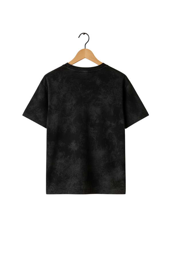 Plain Black Acid washed Oversize T-shirt Men's & Women's