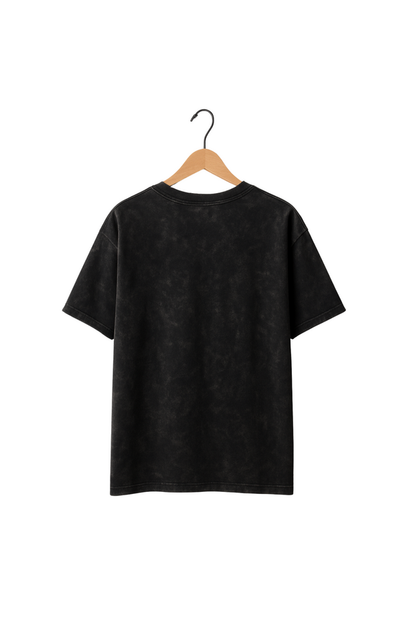 Naruto Black Acid Washed Oversize T-shirt